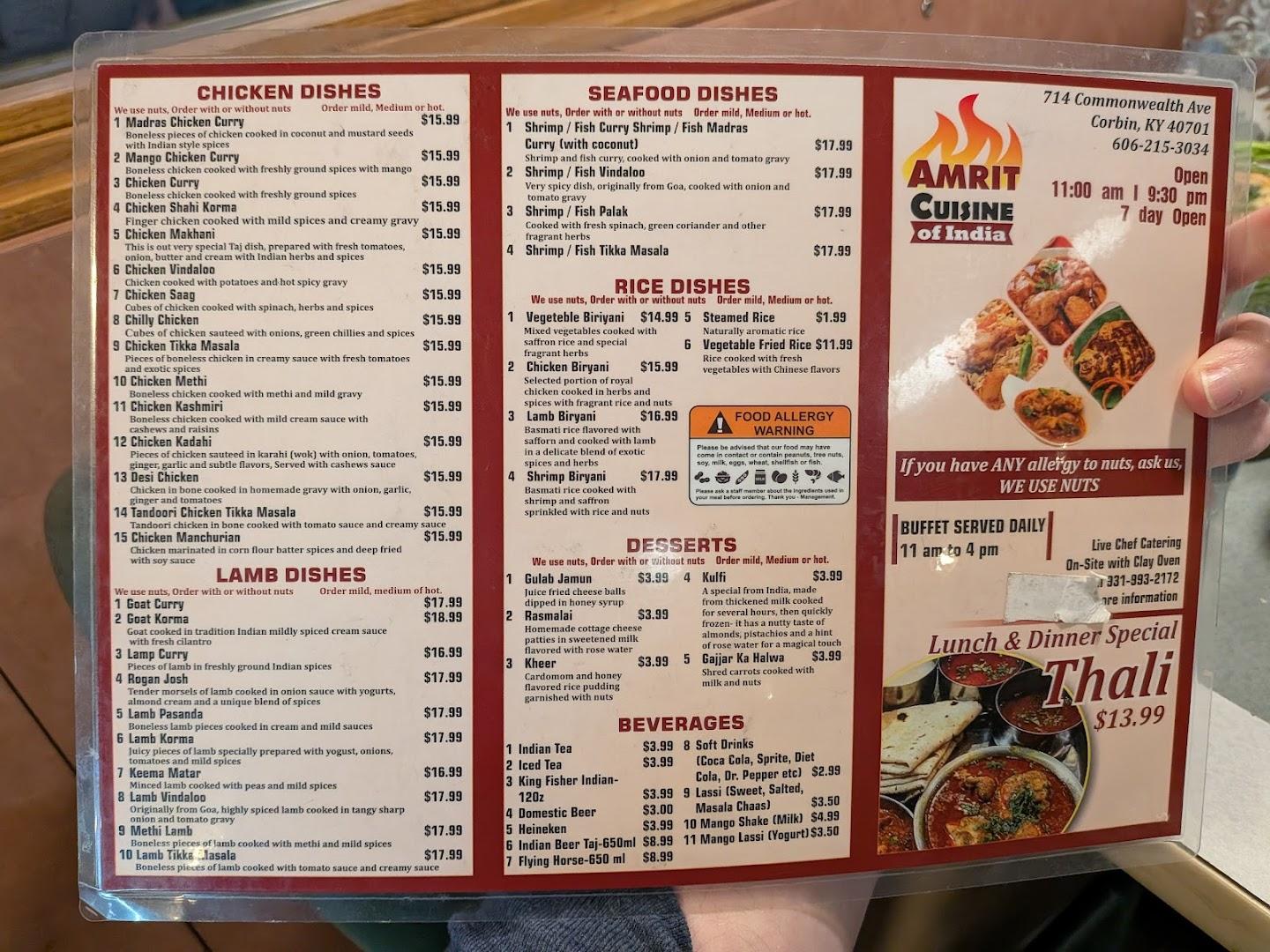 Amrit cuisine of india